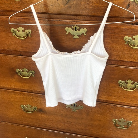 White Ribbed Tank Top - Picture 2 of 2
